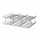BingoHive Organiseur de boîtes empilable à 6 niveaux pour garde-manger, Support pour 72 boîtes de conserve pour réfrigérateur, Combinaison libre et roulement automatique, transparent.