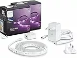 Philips Hue Lightstrip Plus V4 EMEA 2m base kit (Double Pack) White & Color Ambiance, ruban LED couleur intérieur compatible Bluetooth, fonctionne avec Alexa, Google Assistant et Apple Homekit