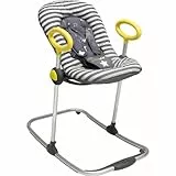 BÉABA, Transat Up & Down I, Transat Réglable par Simple Pression, 4 Hauteurs, 3 Inclinaisons, Unisexe pour Bébé et Enfants, Réducteur de Naissance, Ultra Confortable, Gris Rock