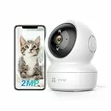 EZVIZ C6N Caméra Surveillance WiFi Intérieure 1080p, Caméra Bébé Pan/Tilt à 360°, 2.4Ghz, Vision Nocturne Intelligente avec Smart IR, Détection de Movement et Suivi Auto, Audio Bidirectionnel