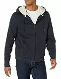 Amazon Essentials Sweat à Capuche avec Fermeture Éclair intégrale et Doublure en Polaire Sherpa Homme, Bleu Marine, XL