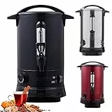 Arebos Distributeur de Boisson Chaudes 950W | Chaudière à eau 6,8L 30 Tasses | Marmite à Vin Chaud en Inox |Thé Café Soupe Dispositif de réchauffement |Thermostat | Réglage de la température 30-110°C
