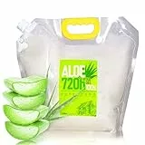 Gel Aloe Vera Cheveux, Visage et Corps: Hydratant Corps, Après Soleil, Après Rasage, Baume Cheveux et Barbe, Epilation et Rasage, Serum Anti Rides Visage, Cicatrisante - 5000 ml 5 L