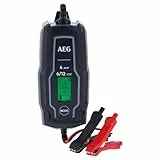 AEG 005187 Chargeur Batterie Voiture Moto 6V 12V, 4A, 4 à 120 Ah, Contrôle et Maintient de Charge Intelligent