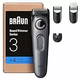 Braun Tondeuse À Barbe Series 3, + 4 Outils Pour Créer Son Style, Lame Ultra-Affûtée, Autonomie De 50 Min, 40 Longueurs, BT3525, Gris