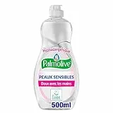 PALMOLIVE - Liquide Vaisselle Palmolive Peaux Sensibles Produit Dégraissant pour Une Vaisselle Étincelante Flacon, 500ml
