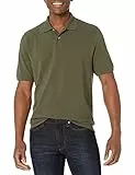 Amazon Essentials Polo en Coton Piqué à Coupe Classique (Grandes Tailles Disponibles) Homme, Vert Olive, L