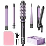 Boucleur à Cheveux BESTOPE PRO 5 en 1 - Fer à Boucler Avec un Lisseur Cheveux,Brosse Thermique, Boucleur Wavy (9 mm-25 mm),Fer à Friser Kit - Température Réglable,Pour Les Voyages et Les Cadeaux