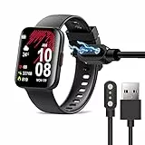 Blueshaweu Compatible avec Kuizil k21 Chargeur, Blueshaweu Magnétique Charging Montre Connectée USB 3,3ft Compatible avec Kuizil k21 1.69 Pouces Smartwatch (Noir)