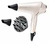 Remington Sèche-cheveux Ionique [Technologie OptiHeat] PROluxe (2400W, moteur AC longue durée, tenue 24 H & résultat salon, 3 températures/ 2 vitesses, 3 concentrateurs + 1 diffuseur volume) AC9140