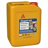 SIKA - Protection hydrofuge façade/mur/toiture et sol - Sikagard 240 Protecteur Tout en 1 - Intérieur et Extérieur - Prêt à l'emploi - Réduit significativement tâches et encrassement des matériaux- 5L