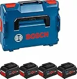 Bosch Professional 18V System set de batteries ProCORE : 4 batteries GBA 18V 5.5Ah (avec calage L-BOXX pour Starter Sets, dans L-BOXX)