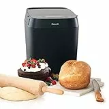 Panasonic SD-ZF2010KXF Machine à Pain Croustina, Cuisson sans Gluten, Réglage pour Pâte à Pizza, Double Capteur de Température, 18 Programmes Automatiques, Minuterie Numérique, Noir