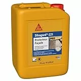 SIKA - Hydrofuge imperméabilisant façade et mur - Sikagard 221 Protecteur Façade - Améliore la résistance aux salissures - Multisupports - Application facile - Prêt à l'emploi - Pour 12 à 50m2-5L