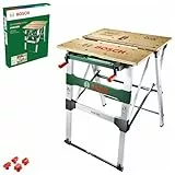 Bosch Home and Garden Établi de Travail Bosch - PWB 600 (4 Mâchoires, Capacité de Charge Maxi : 200 Kg, Emballage Carton)