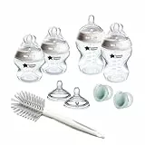 Tommee Tippee Starter Set Natural Start per neonati, 150 ml e 260 ml, biberon anti-colica con tettarella a flusso lento, tettarelle a flusso lento e medio per un attacco naturale, autosterilizzante