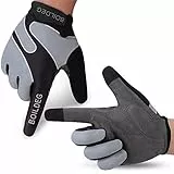 boildeg Gants de Cyclisme pour Homme et Femme,Gants de Fitness,Gants de VTT sans Doigts de Sport,Antidérapant et Absorption des Chocs (Grey-12345, Medium)