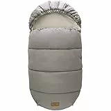 Miracle Baby Chancelière Universelle pour Poussettes Lits Bébé, Chanceliere Bebe Poussette Hiver Chaud Imperméable, en Polaire, Amovible, Antidérapant (Gris)