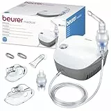 Beurer IH 18 Nébuliseur avec technologie d'air comprimé à compresseur pour le traitement des voies respiratoires supérieures et inférieures, l'inhalateur convient aux adultes et aux enfants - Blanc