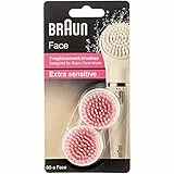 BRAUN Appareil de Nettoyage Face Brosse Exfoliante pour Nettoyer les Pores en Profondeur - Lot de 2 Brosses de Remplacement