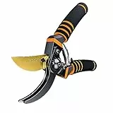 JiveSnip Premium Ciseaux de Jardin en Titane - Cisailles de Taille Bypass Professionnelles pour Plantes, Haies et Fleurs