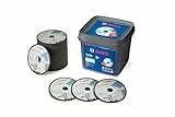 Bosch Lot de 100 disques à tronçonner standard pour métal (pour métal, acier, tôle, Ø 125 mm, coupe droite, M14, accessoires professionnels pour meuleuse d'angle)