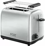 Russell Hobbs Grille Pain [Pour 2 Tranches] Adventure Acier Inox (2 Fentes extra larges,6 Niveaux de Brunissage rapide,Surélévation & contrôle, Décongèle,Réchauffe viennoiserie, 850W) Toaster 24080-56