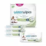 WaterWipes Sensitive+ Baby & Toddler Wipes, 240 unités (4 paquets), 3-en-1 nettoie, soigne, protège, 99,9% d'eau, Textured Clean, non parfumées