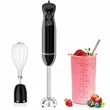 Bonsenkitchen Mixeur Plongeant, 3 en 1 Mixeur Plongeur Electrique 1000W avec Lame en Acier Inoxydable, Fouet à œufs, Gobelet de 700 ml pour Préparer des Aliments pour Bébés, des Soupes, HB3202