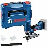 Bosch Professional Scie sauteuse sans fil 18 V GST 18 V-125 S (idéale pour les coupes courbes et croisées, support de lame SDS, avec 1 lame de scie sauteuse, kit d'extraction de poussière, en L-BOXX)