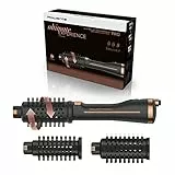 Rowenta Brosse soufflante rotative 2-en-1, Sèche, Coiffe les cheveux, 3 brosses incluses, Réduit l'électricité statique et les frisottis, Ultimate Expérience, Noir/cuivre CF9620F0