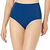 Amazon Essentials Bas de bain taille haute (grande taille disponible) Femme, Bleu Profond, 40