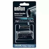 Grille et Bloc-Couteaux Braun 10B-20B Noire - Pièce De Rechange Pour Les Rasoirs CruZer Et Series 1