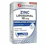 Forté Pharma – Zinc Liposomal 15mg | Complément Alimentaire Peau, Défenses immunitaires, Anti fatigue, Beauté cheveux et ongles - Dosage maximal, Assimilation optimale| 60 gélules, 1/jour