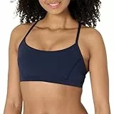 Amazon Essentials Soutien-Gorge de Sport et de Yoga Active FormFlex Ultra Doux, Bretelles Fines en Y dans le Dos, Soutien Léger Femme, Bleu Marine, L