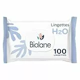 BIOLANE - Lingettes bébé à l'eau - Paquet de 100 Lingettes - Format conçu pour durer - Nettoyage doux et efficace - Dès la naissance - 99% d'origine naturelle