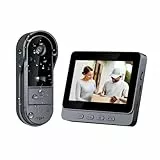 TKMARS Sonnette sans Fil avec Caméra Extérieur Étanche 1080P, Visiophone Vidéo sans Fil Écran 4.3', Interphone Vidéo pour Famille Angle de Vision 170°, Portier Vidéo pour Maison, Interphone sans WiFi