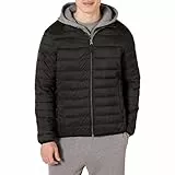 Amazon Essentials Doudoune Imperméable Légère Et Compacte (Disponible en Grande Taille) Homme, Noir, L