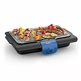 Moulinex Accessimo Barbecue électrique de table, Barbecue d’extérieur, 2100 W, Nettoyage facile, Bac à eau, Réduction de la fumée et des odeurs, Fabriqué en France BG134812