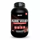 WHEY PROTEIN - Double Chocolat - 1,8 kg - EAFIT - Marque Française N°1 en Nutrition Sportive - 32g de Proteine Whey - BCAA - Shaker Proteine - Pre Workout, Musculation - Protéines Whey