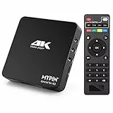 Lecteur Multimédia 4K, MYPIN HD Media Player TV HDMI Soutien 8TB HDD/Clé USB 256G /Carte SD et Sortie HDMI/AV pour HDTV/PPT MKV AVI MP4 H.265