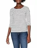 Armor Lux Femme Marinière 'Cap Coz' Femme T shirt, Blanc/Rich Navy, L EU