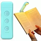 Glocusent Lampe de Lecture 7 LEDs, 3 Modes de Couleur & 5 Luminosités de Lampe Livre avec 1000mAh, Portable Longue Durée Lampe de Lecture pour Lire au Lit, Cadeau pour les Liseuse de Lecture (Bleu)