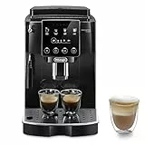 De'Longhi Magnifica Start ECAM222.20B, Machine à Café Automatique avec Buse à Lait, Machine à Espresso à Grains avec 4 Recettes Personnalisées, Panneau de Commande Soft-Touch, 1450W, Noir