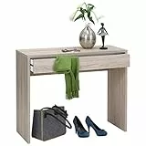 FMD Möbel 362-001_ei Checker Console ou Bureau avec Tiroir Bois Chêne 100 x 40 x 80 cm