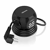 AISENS Multiprise Multifonction avec 3 Prises + 2 x USB-C. 2 x USB-A. 1,4 m. Noir