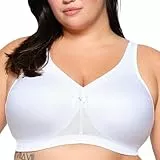 Glamorise Femme Magiclift Maintien Actif Sans Armature #1005 Soutien Gorge, Blanc, 100C EU