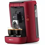 Philips Domestic Appliances CSA260/91 Senseo Maestro Machine à Café Dosettes avec Réservoir d'Eau de 1,2 Litre, Sélection l'Intensité du et Fonction Mémo, Produit Vert, Couleur : Rouge