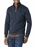 Amazon Essentials Sweat Polaire à Manches Longues avec Un Quart de Fermeture Éclair Homme, Bleu Marine, XL