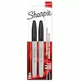 Sharpie marqueurs indélébiles | pointe fine | encre noir permanent | Lot de 2